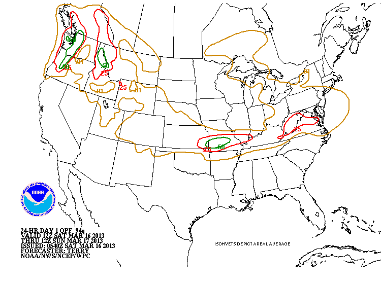 24-Hr Day 1 QPF