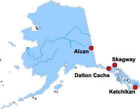 image map of Alaska