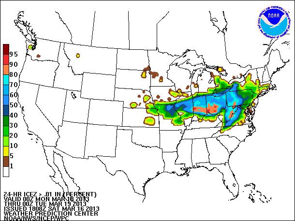 24-Hour Probability of Freezing Rain valid 00Z March 19, 2013