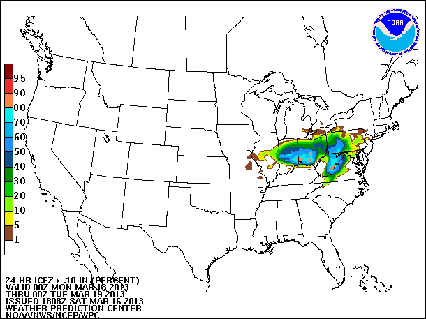 24-Hour Probability of Freezing Rain valid 00Z March 19, 2013