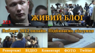 Radio Svoboda election live-blog graphic for October 2, 2012