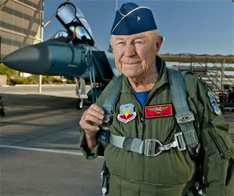 Yeager commemorates historic flight