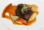 Beer and Molasses Braised Short Ribs of Beef with Lemon-Thyme Gremolata