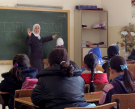 Teacher in Jordan classroom