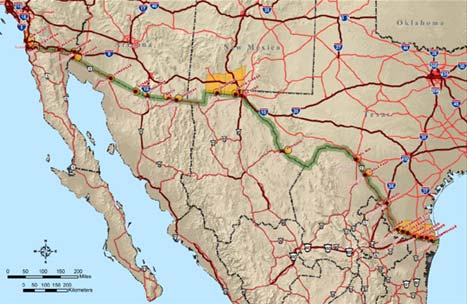 COMMERCIAL ZONES UNITED STATES/MEXICO PORTS OF ENTRY