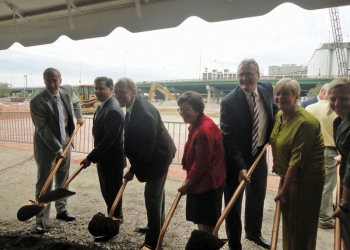 Acting Secretary Rebecca Blank and Other Officials Break Ground on the Cedar Rapids Convention Center
