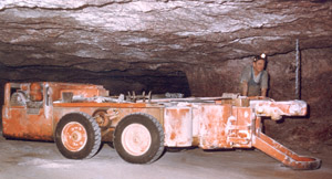 Diesel-powered equipment used in underground mining