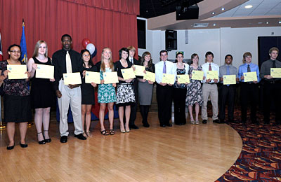 Students display scholarships
