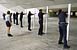 CBP officers qualifying at the FLETC firing range.