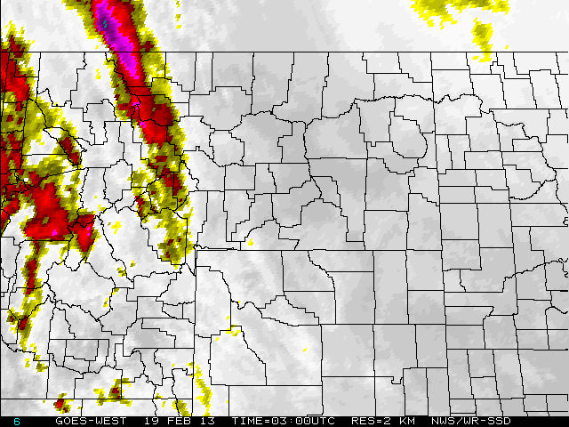 Regional Infrared Satellite Image - Click to enlarge