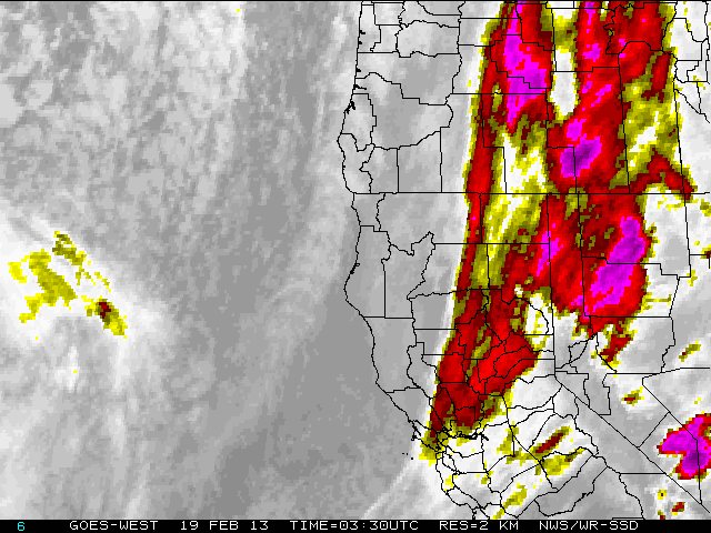 Regional Infrared Satellite Image - Click to enlarge