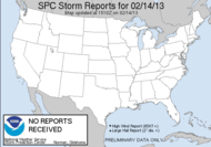 Today's storm reports - click to enlarge