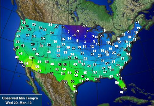 Observed Min Temps