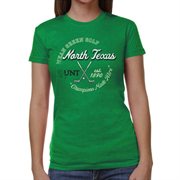 North Texas Mean Green Ladies Winner's Circle Junior's Tri-Blend T-Shirt - Green