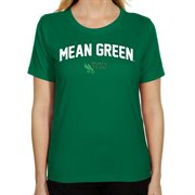 North Texas Mean Green Ladies Mascot Logo Classic Fit T-Shirt - Green