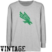 North Texas Mean Green Youth Ash Distressed Logo Vintage T-shirt