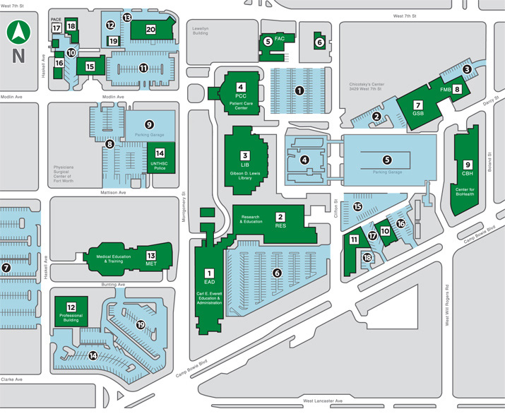 UNTHSC Campus Map