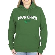 North Texas Mean Green Ladies Mascot Logo Pullover Hoodie - Green