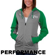 Nike North Texas Mean Green Ladies Logo Full Zip Performance Hooded Sweatshirt - Ash/Green