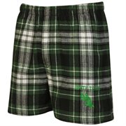 North Texas Mean Green New Guy Flannel Boxer Shorts - Green