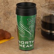 North Texas Mean Green 16oz. Plastic Travel Mug
