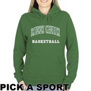 North Texas Mean Green Ladies Custom Sport Secondary Arch Applique Pullover Hoodie - Green