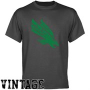 North Texas Mean Green Charcoal Distressed Logo Vintage T-shirt