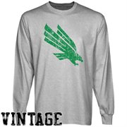 North Texas Mean Green Ash Distressed Logo Vintage Long Sleeve T-shirt