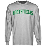 North Texas Mean Green Basic Arch Long Sleeve T-Shirt - Ash