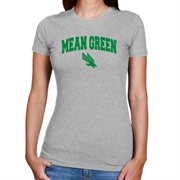 North Texas Mean Green Ladies Ash Logo Arch Slim Fit T-shirt