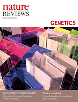 Front cover of the current issue of Nature Reviews Genetics