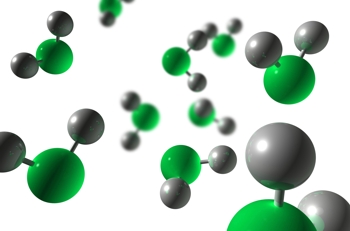 stock photo d render h2o molecules with shallow depth of field 9976507