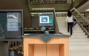 Self-Check Machine at Willis Library