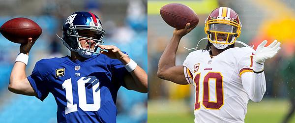 Photo: Both Eli Manning and the New York Giants and Robert Griffin III and the Washington Redskins look to avoid starting the season 0-3. Will they?

Follow all of the #NFL action here --> http://yhoo.it/15b3VxJ