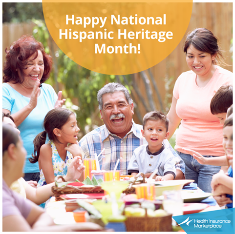 Photo: Happy National Hispanic Heritage Month! Let your friends and family know about www.CuidadoDeSalud.gov and CuidadoDeSalud.gov