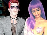 Adam Lambert dodges questions after being photographed handing Miley Cyrus a suspicious rolled-up cigarette