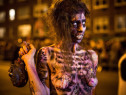 A reveler participates in the annual Village Halloween Parade on Oct. 31, 2013 in Manhattan. (credit: Getty Images)