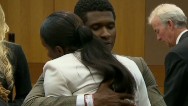 Usher and Tameka's unexpected hug