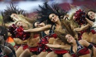 Tampa Bay Buccaneers cheerleaders in action