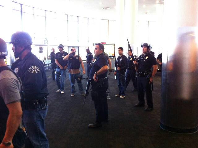 Photo: Dramatic photos from inside LAX today after a gunman opened fire: http://abcn.ws/Ht73wm

Latest updates on our live blog: http://abcn.ws/17xF0aU

(Photo credit: Leslie Rockitter)