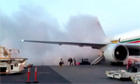 Plane on fire