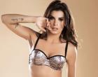 Elisabetta Canalis models for Lormar lingerie.