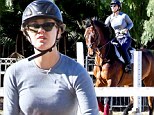 Horsing around! Kaley Cuoco is back in the saddle as she enjoys an equestrian day 