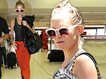 Casual travel: Kate Hudson dressed down as she left Sydney, Australia on Saturday