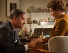 Tom Hanks as Walt Disney tries to persuade Emma Thompson as P.L. Travers in “Saving Mr. Banks.”