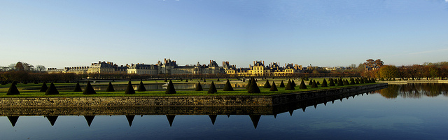 143 Chateau de Fontainebleau. Le Grand Parterre Panorama