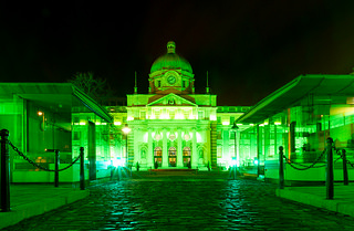 Government Buildings Green for St Patrick's Day