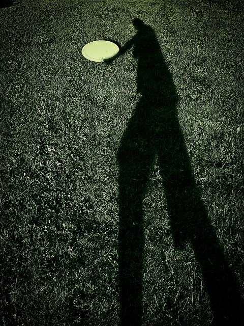 shadow frisbeeing