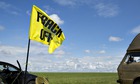 Anti-fracking campaigners near Westby, Lancashire. 