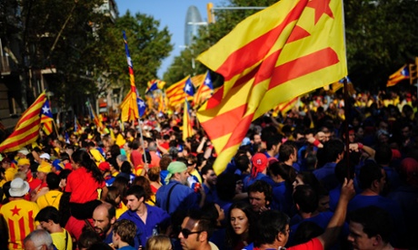 Independence demonstration in Barcelona. Photo: AP/Manu Fernandez/